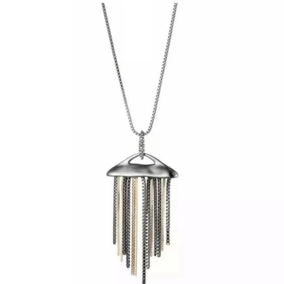 $198 ALEXIS BITTAR Vanitas Box Chain Pendant Necklace